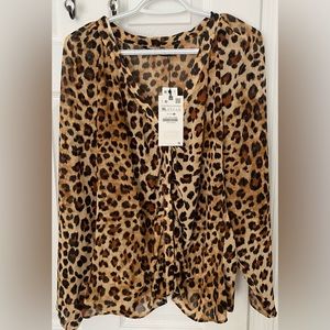 Zara Animal Print blouse